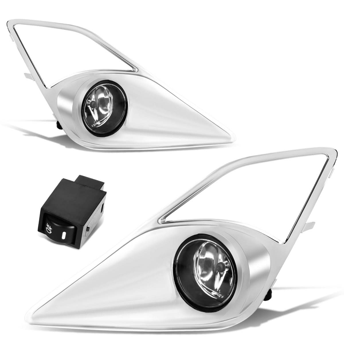 2013-2016 Scion FR-S Fog Lights with Switch & Bezel H11 Chrome Clear