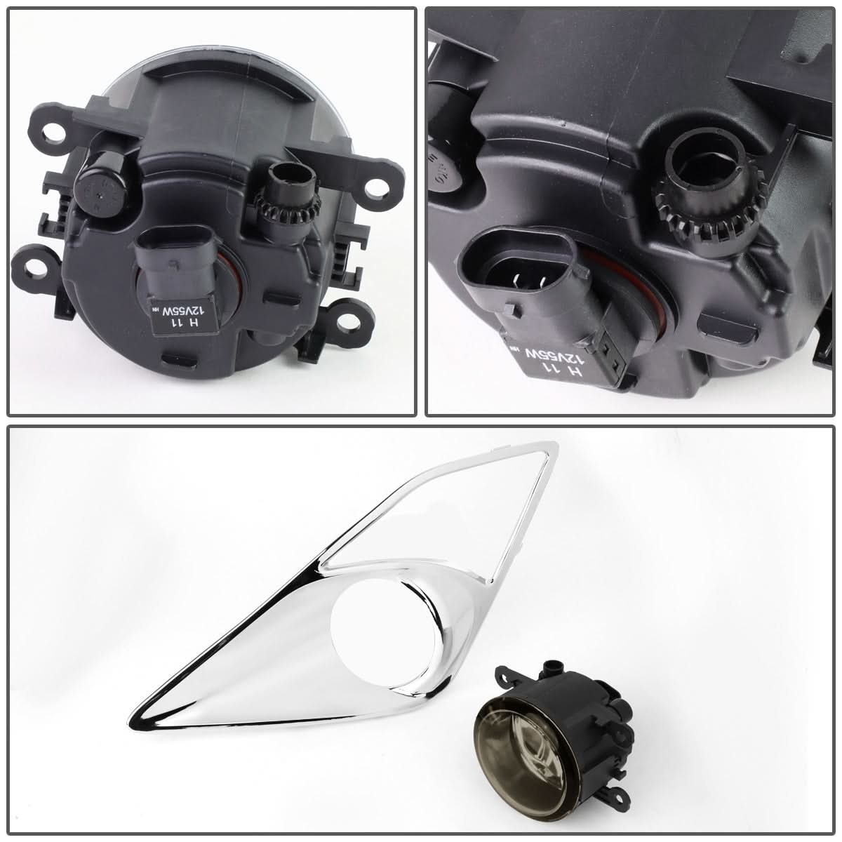 2013-2016 Scion FR-S Fog Lights with Switch & Bezel - Smoke