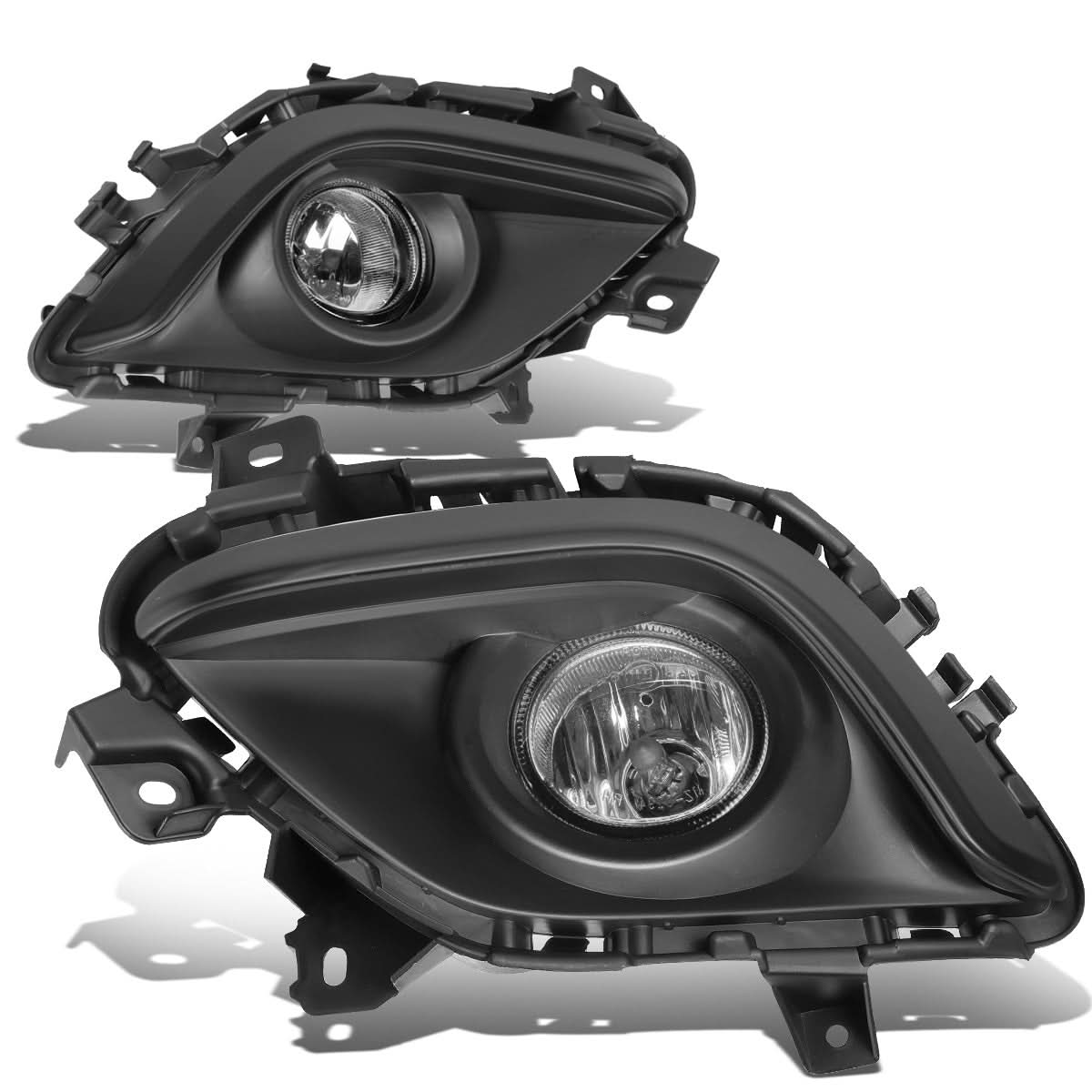 14-16 Mazda 6 Fog Lights with Switch - Black Bezel Chrome Clear