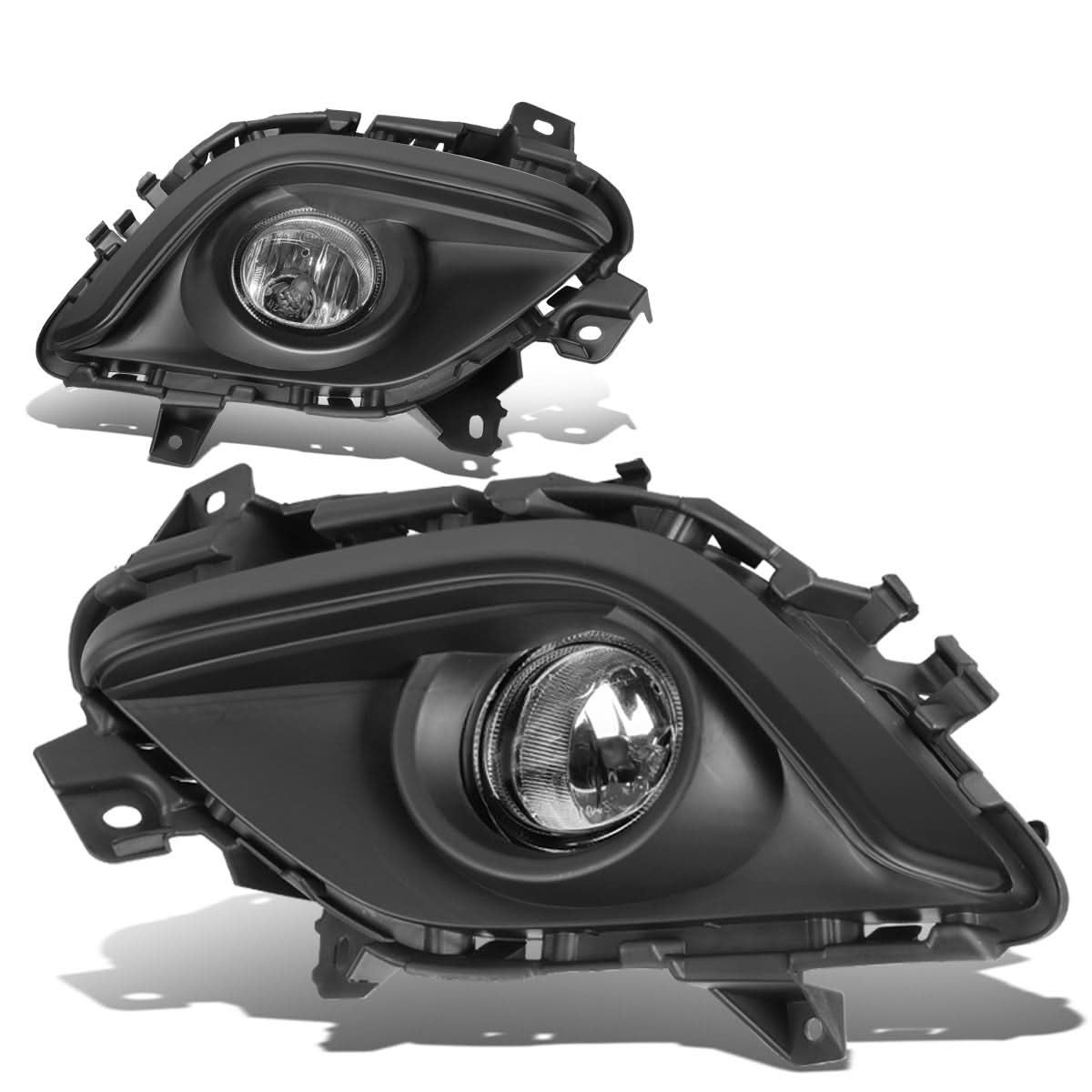 14-16 Mazda 6 Fog Lights with Switch - Black Bezel Chrome Clear