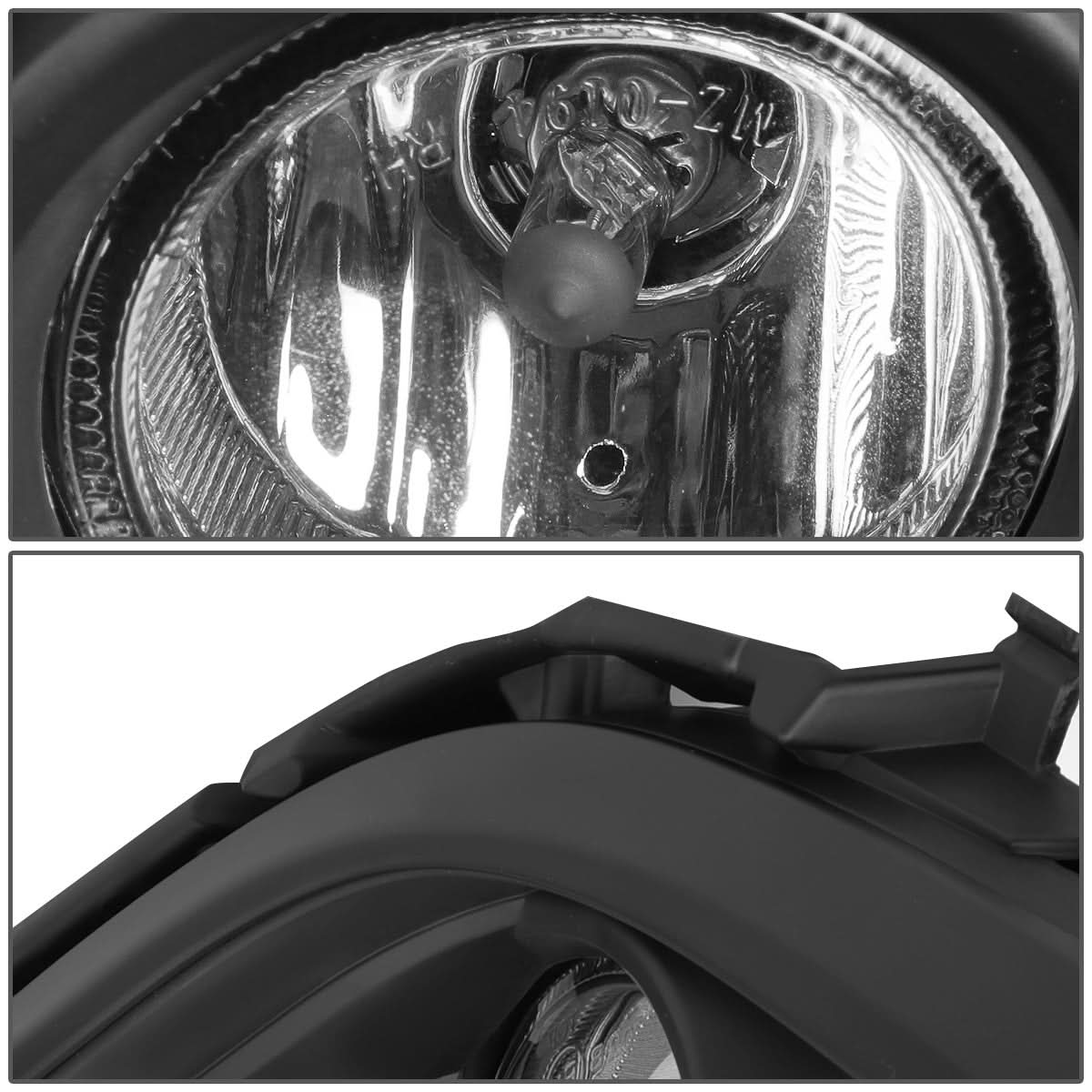 14-16 Mazda 6 Fog Lights with Switch - Black Bezel Chrome Clear