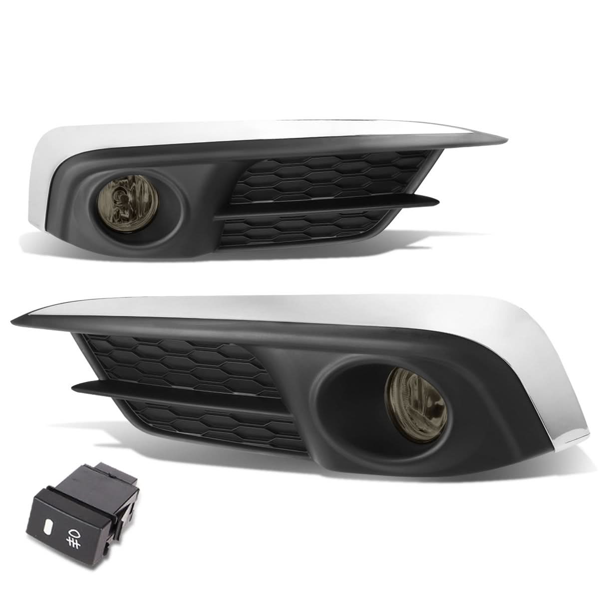 2016 Honda Civic Fog Lights with Switch & Bezel - Smoke H8 Bulb