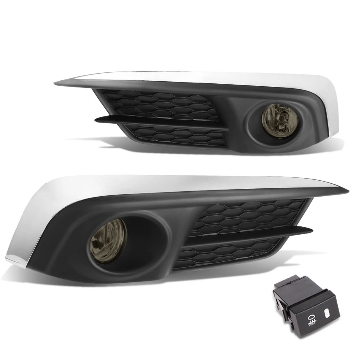 2016 Honda Civic Fog Lights with Switch & Bezel - Smoke H8 Bulb