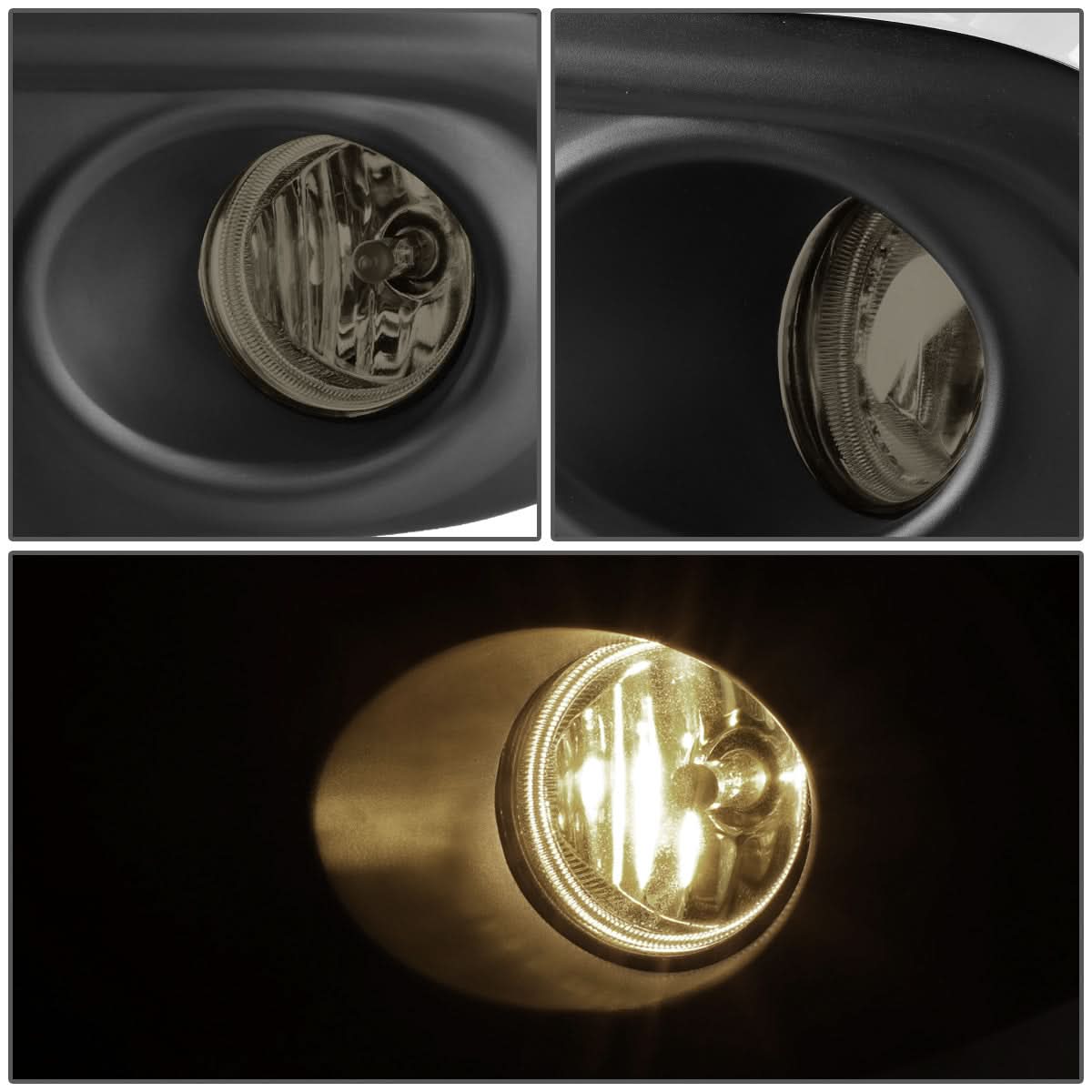 2016 Honda Civic Fog Lights with Switch & Bezel - Smoke H8 Bulb