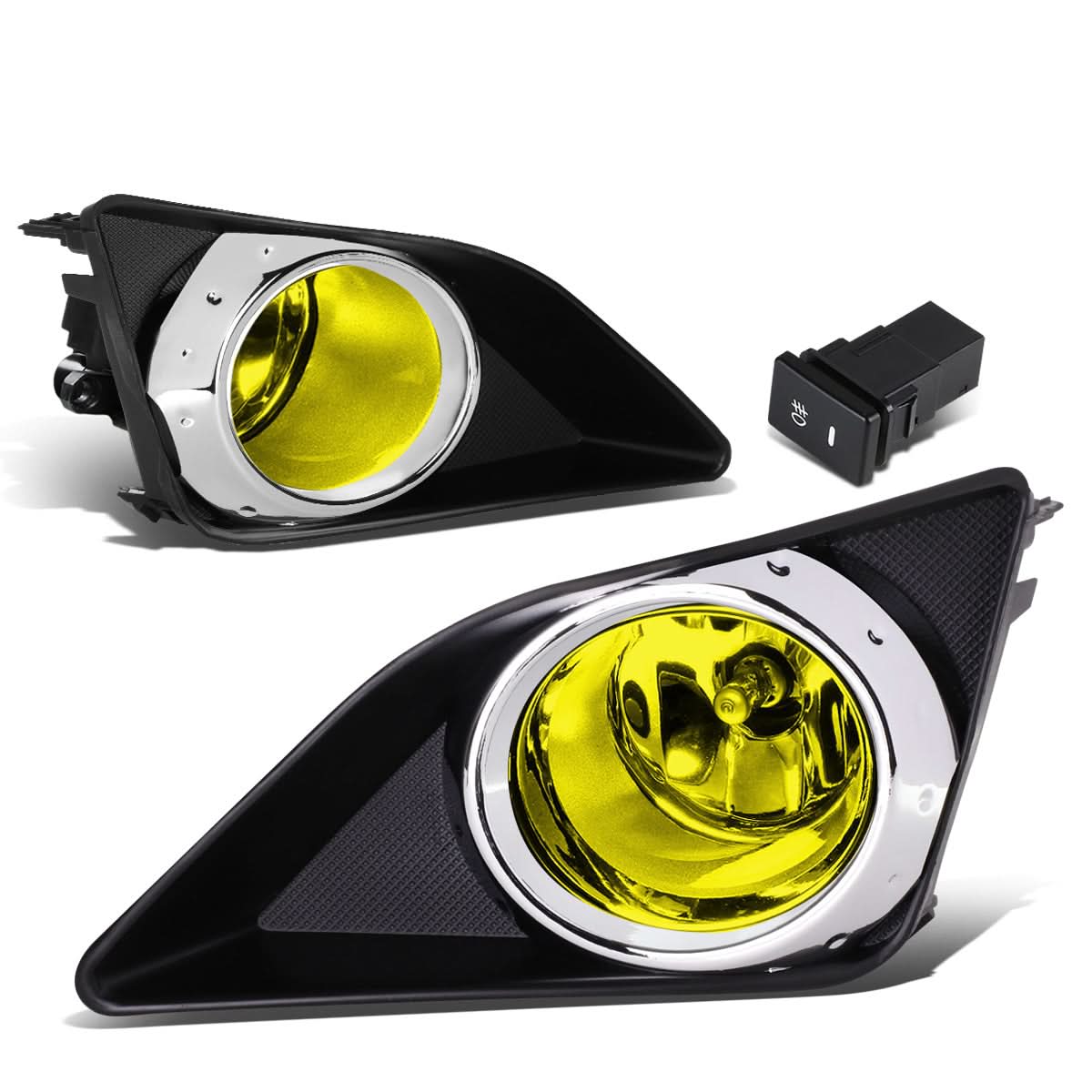 2009-2010 Toyota Corolla Fog Lights with Switch & Bezel H11 Amber