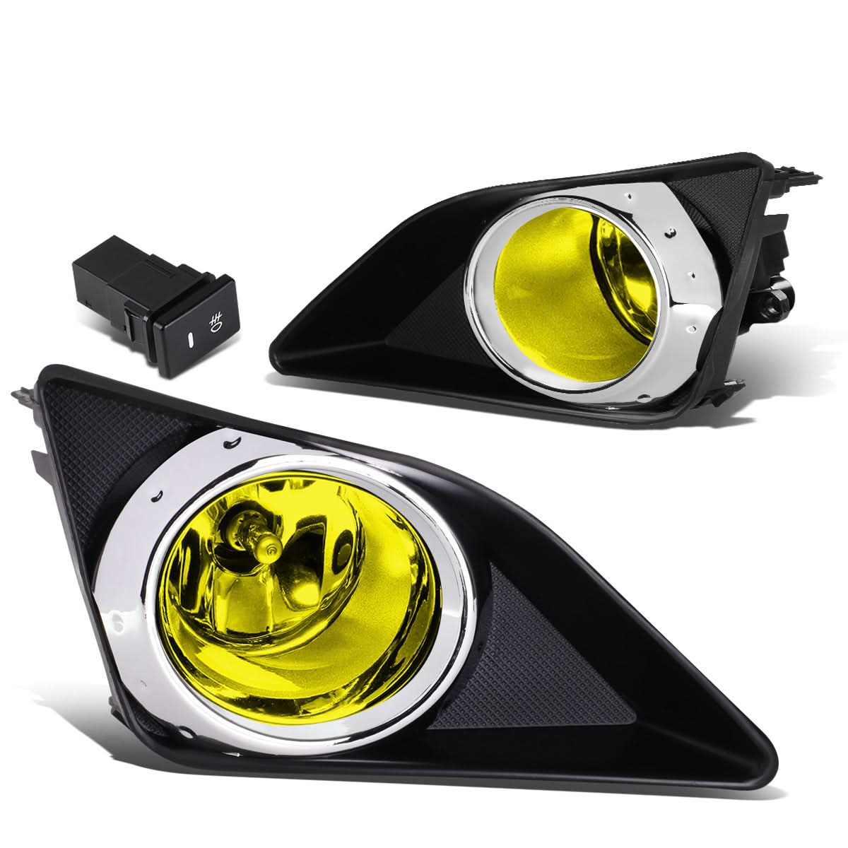 2009-2010 Toyota Corolla Fog Lights with Switch & Bezel H11 Amber