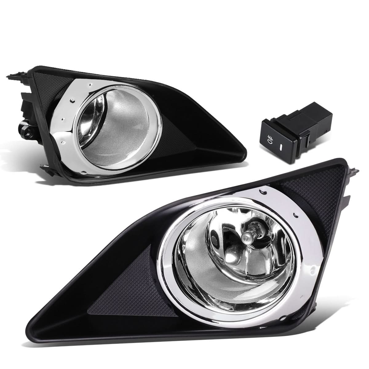 2009-2010 Toyota Corolla Fog Lights with Switch & Bezel H11 Chrome
