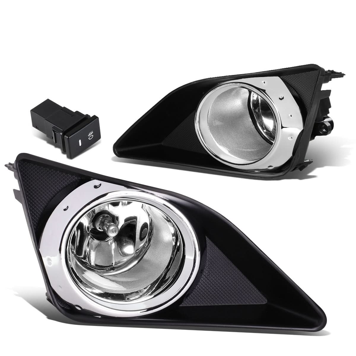 2009-2010 Toyota Corolla Fog Lights with Switch & Bezel H11 Chrome