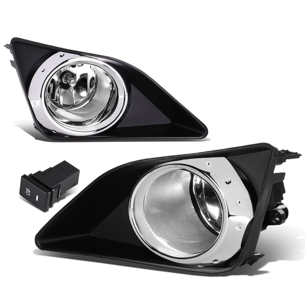 2009-2010 Toyota Corolla Fog Lights with Switch & Bezel H11 Chrome