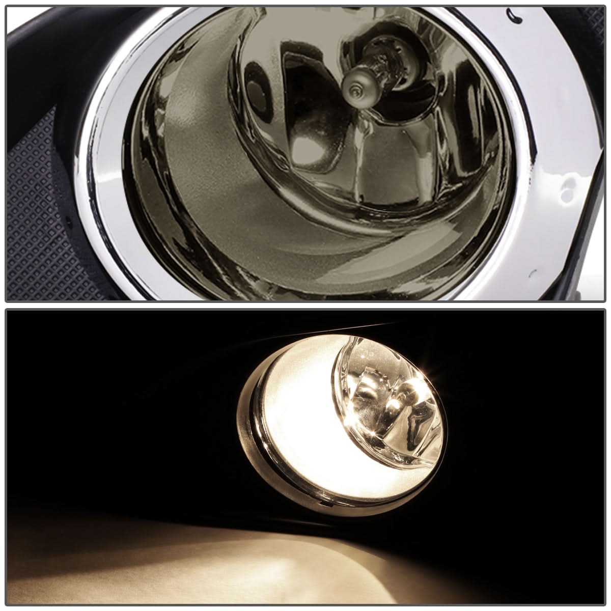 2009-2010 Toyota Corolla Fog Lights with Switch & Bezel - Smoke