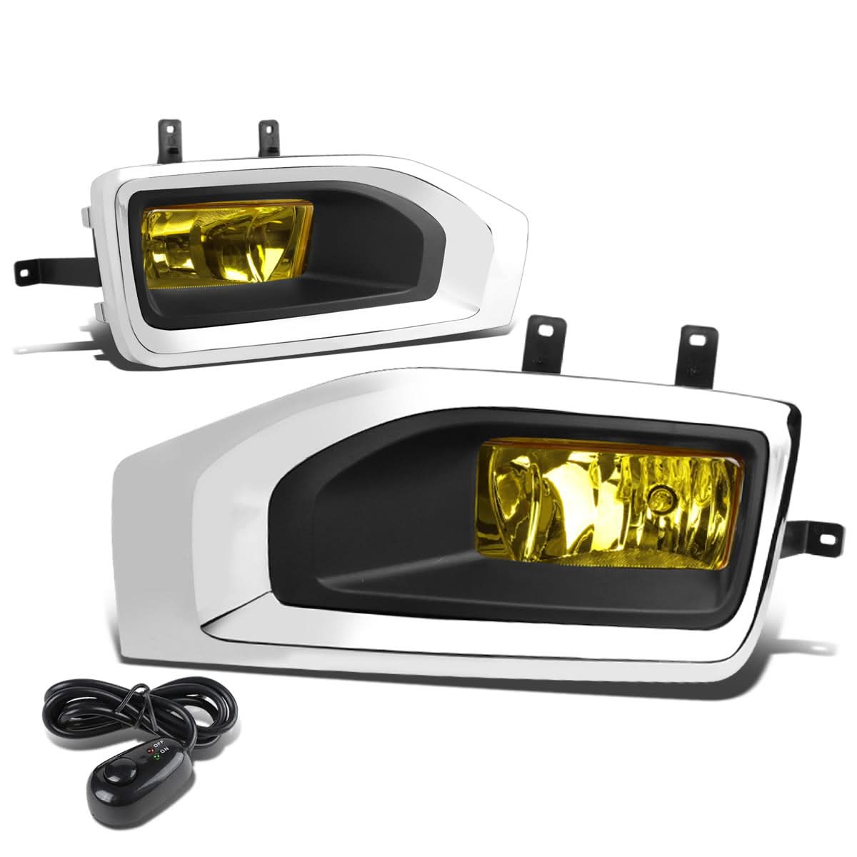 2015-2018 GMC Yukon Fog Lights with Switch & Bezel - Amber 5202 Bulb