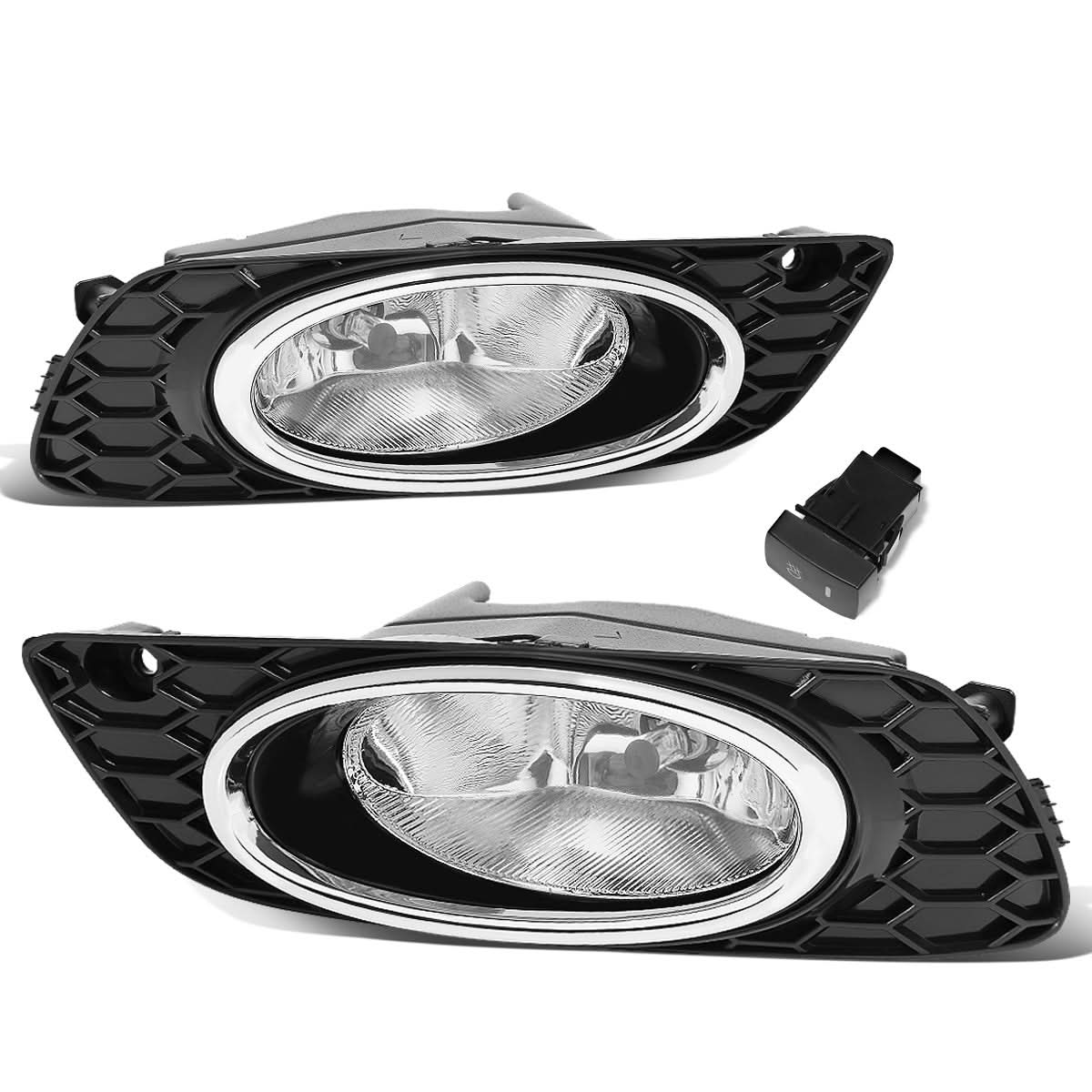 2012 Honda Civic 4-Door Sedan Fog Lights with Switch Chrome Bezel H11