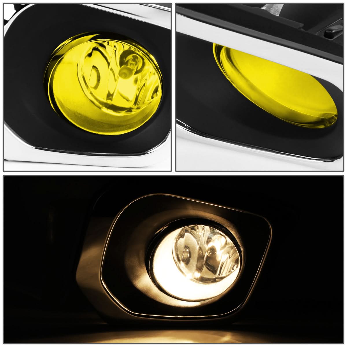 16-17 Toyota Tacoma Fog Lights with Switch & Bezel H11 Amber