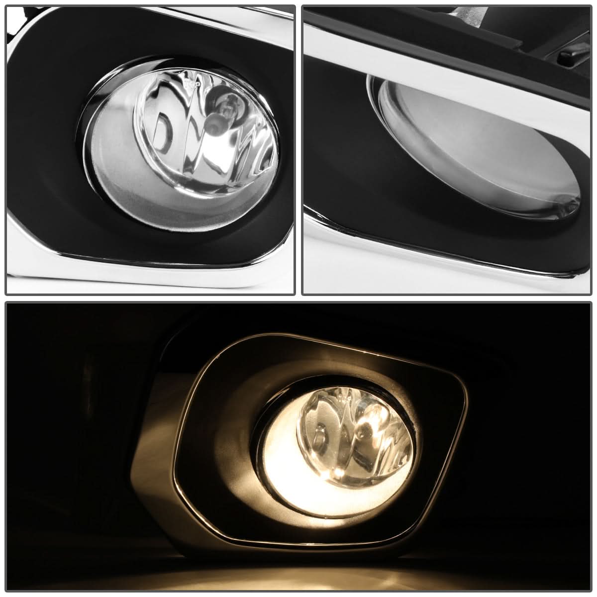 2016-2017 Toyota Tacoma Fog Lights with Switch & Bezel - H11 Chrome