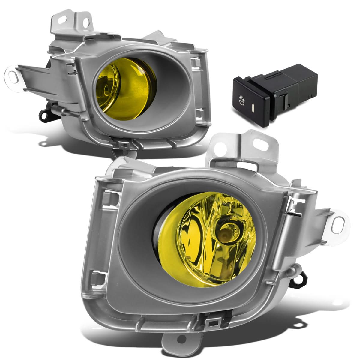 10-12 Toyota Prius Fog Lights with Switch & Bezel - H11 Amber