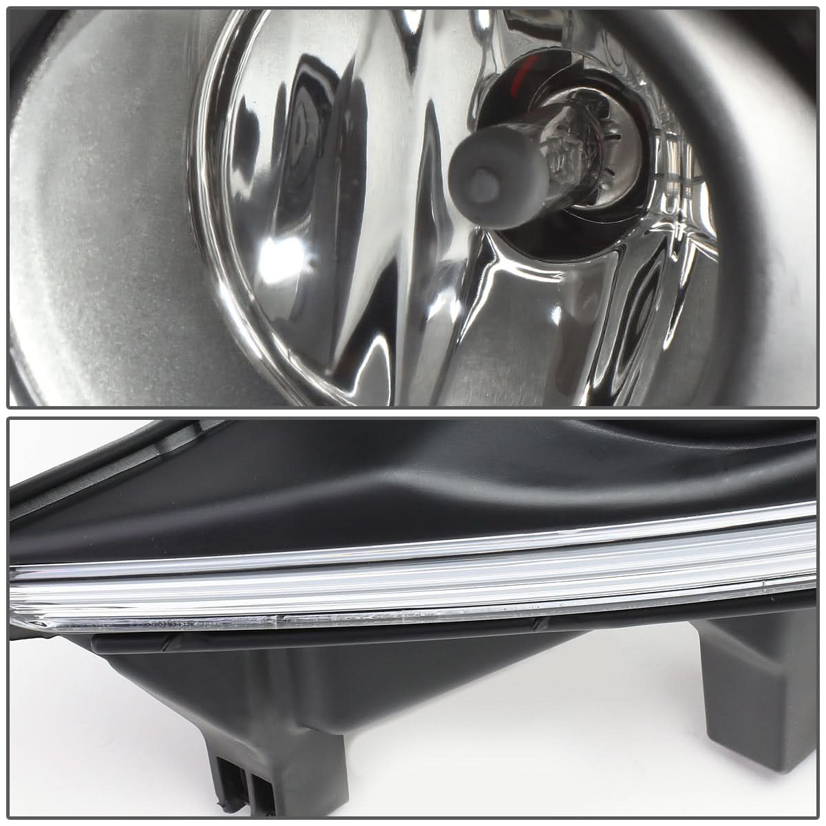 2014-2016 Toyota Highlander Fog Lights with Switch Black Bezel Chrome
