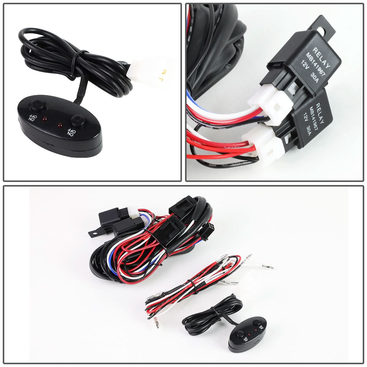 Universal Roof Top Running Fog Lights with Switch H3 Amber