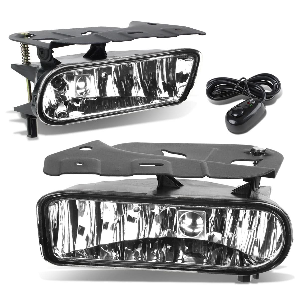02-06 Cadillac Escalade Fog Lights with Switch Chrome Clear