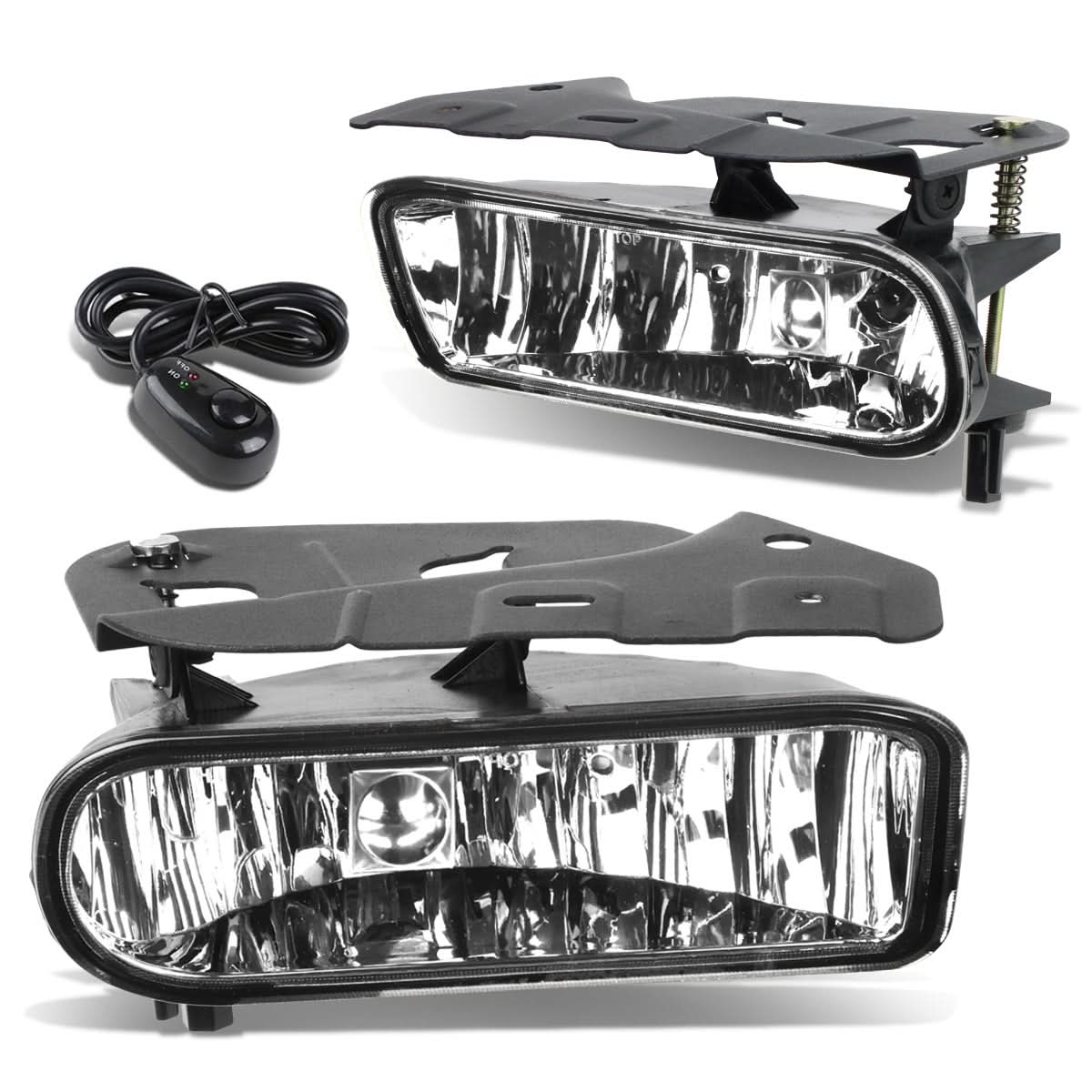 02-06 Cadillac Escalade Fog Lights with Switch Chrome Clear