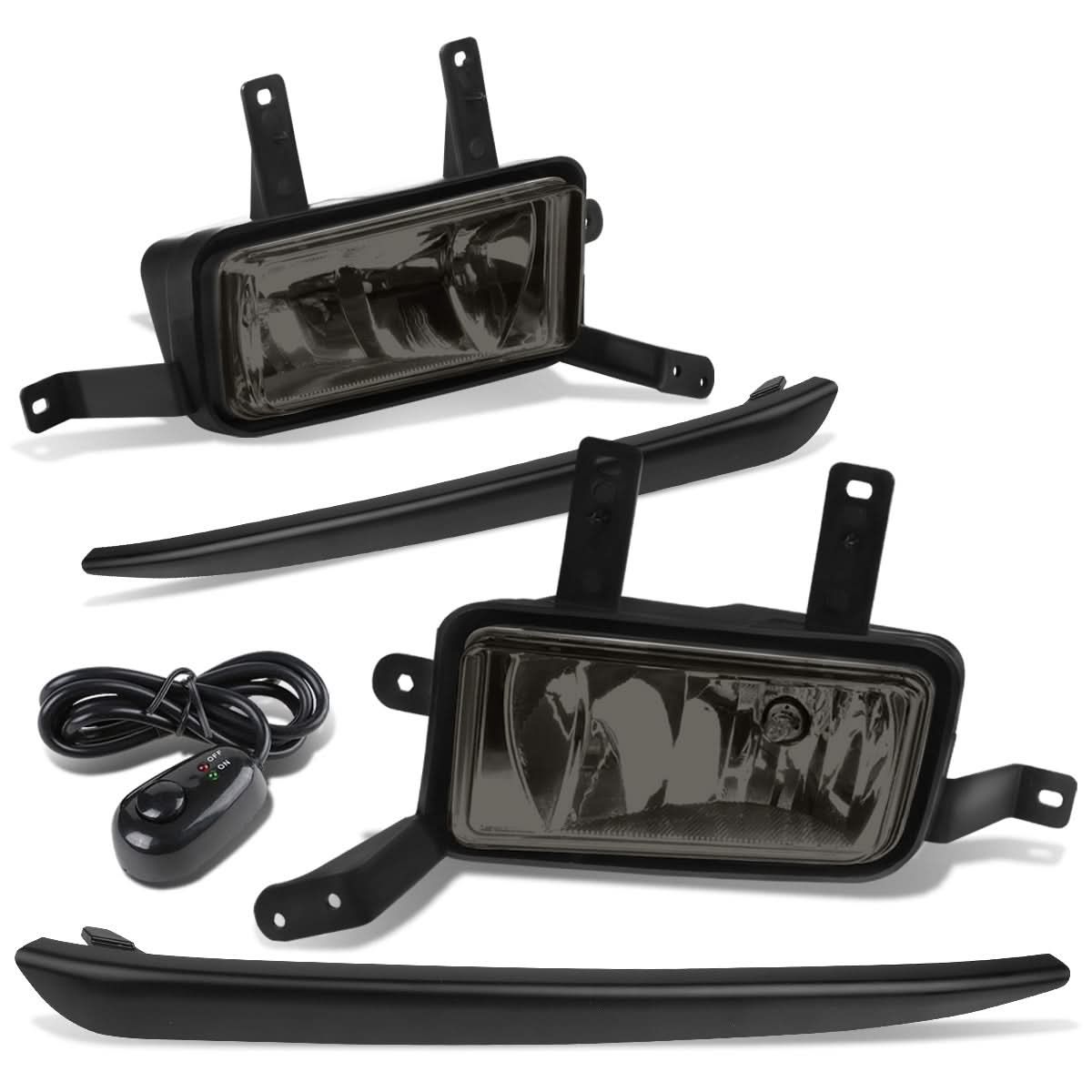 15-20 Chevy Tahoe/Suburban Smoke Fog Lights with Switch & Black Bezel