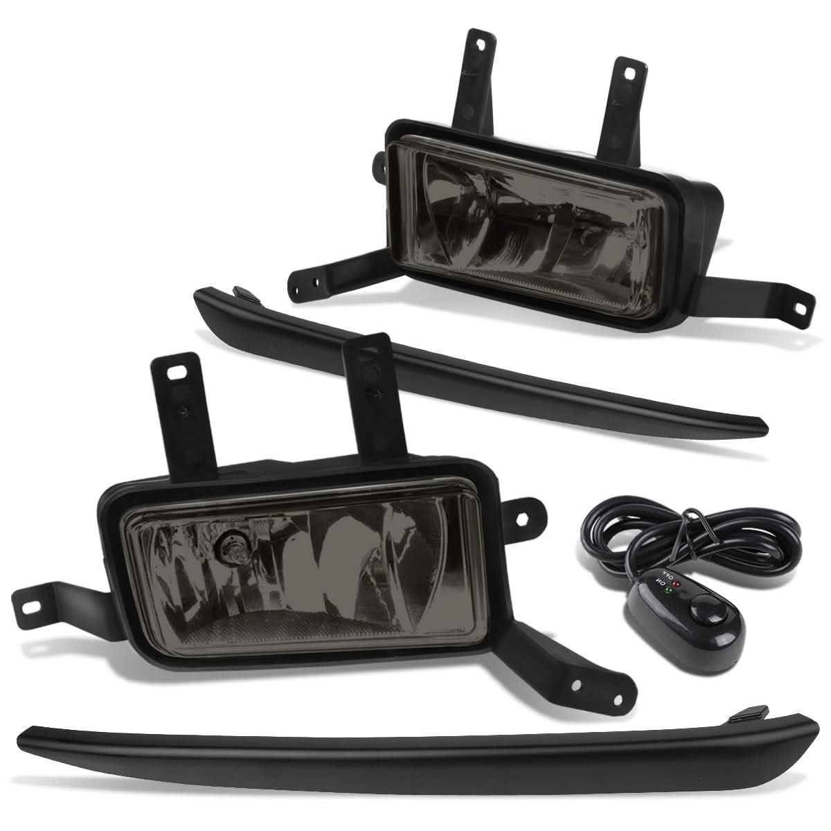 15-20 Chevy Tahoe/Suburban Smoke Fog Lights with Switch & Black Bezel