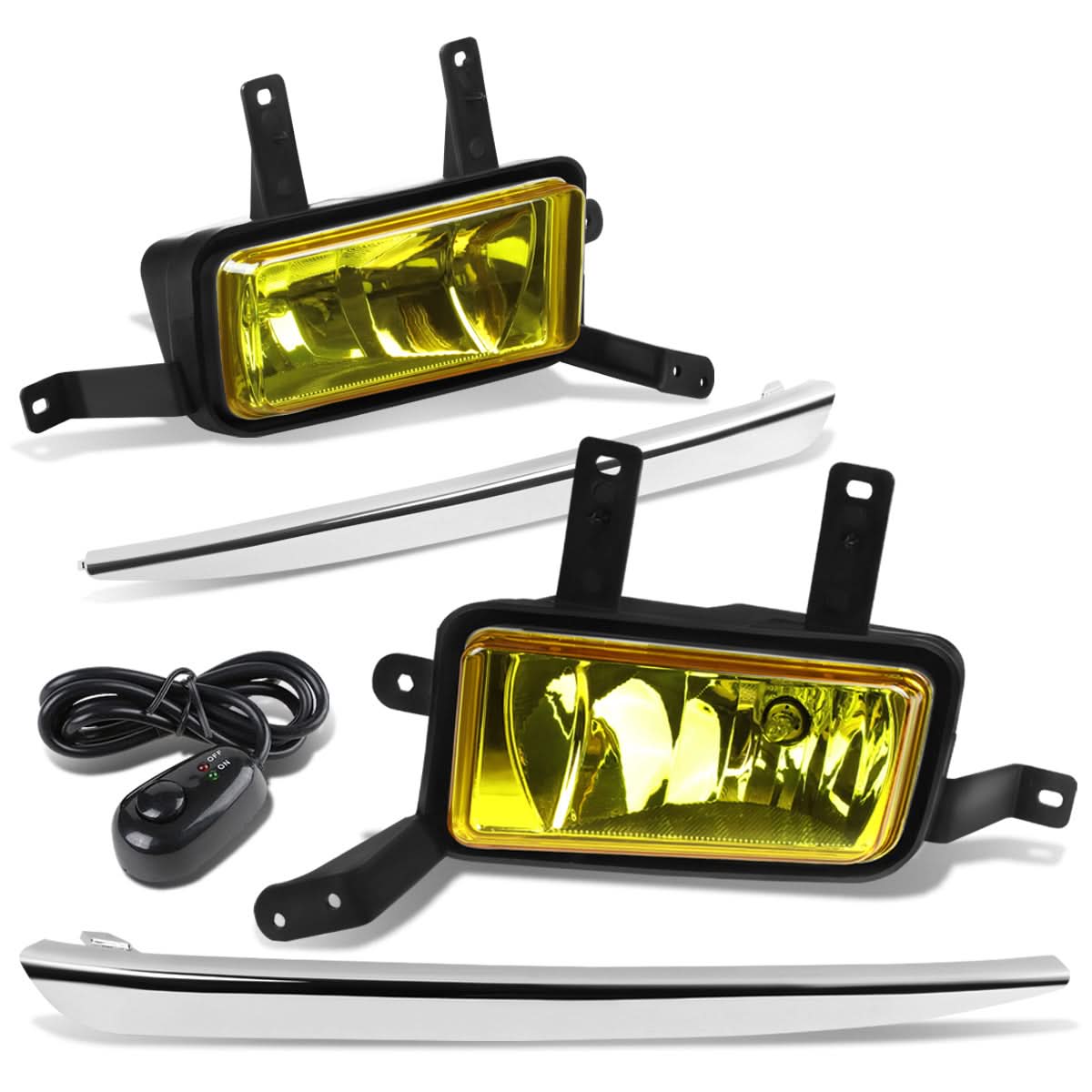 15-20 Chevy Tahoe Suburban Fog Lights with Chrome Bezel & Switch