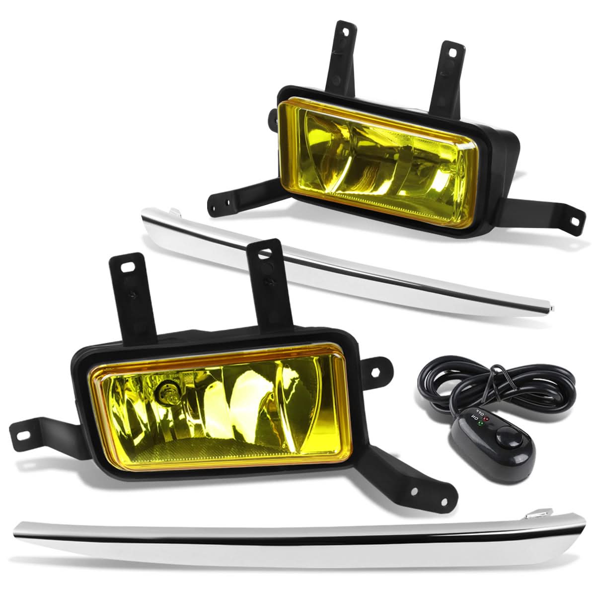 15-20 Chevy Tahoe Suburban Fog Lights with Chrome Bezel & Switch