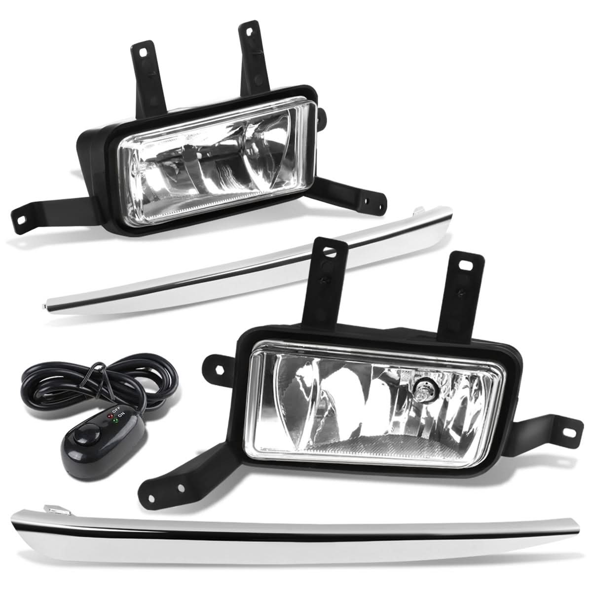 15-20 Chevy Tahoe Suburban Fog Lights with Switch Chrome Bezel