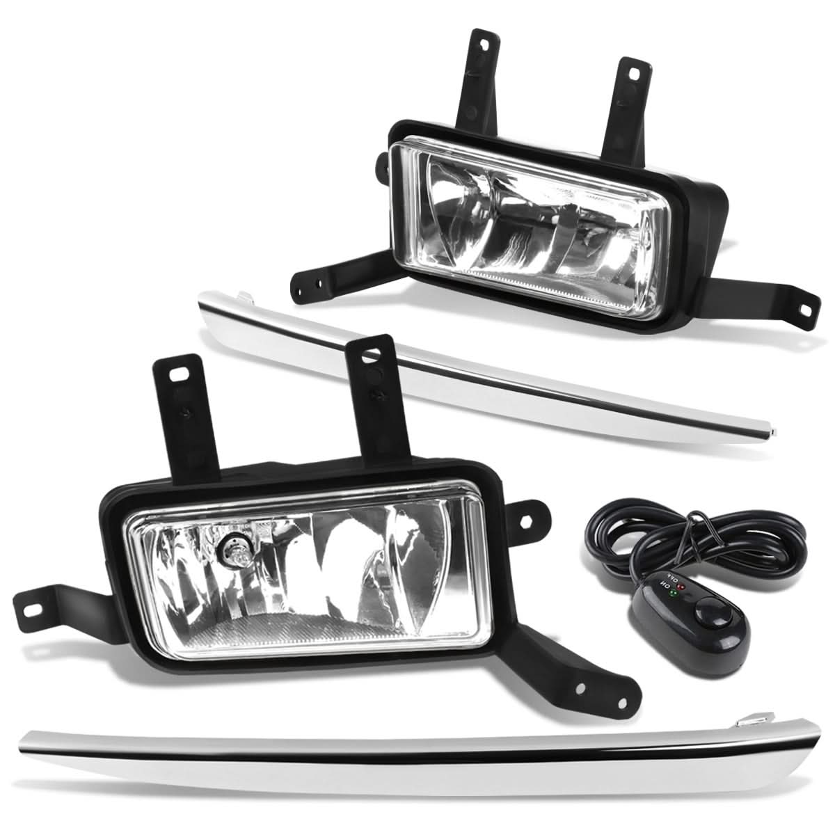 15-20 Chevy Tahoe Suburban Fog Lights with Switch Chrome Bezel