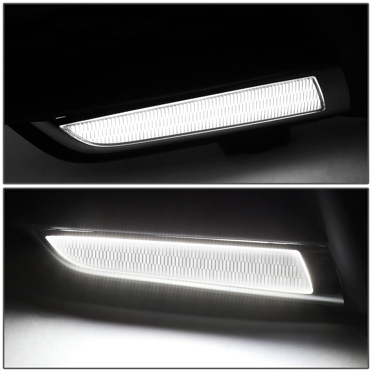 2016-2018 Honda Civic Fog Light Cover with Chrome Trim - Clear