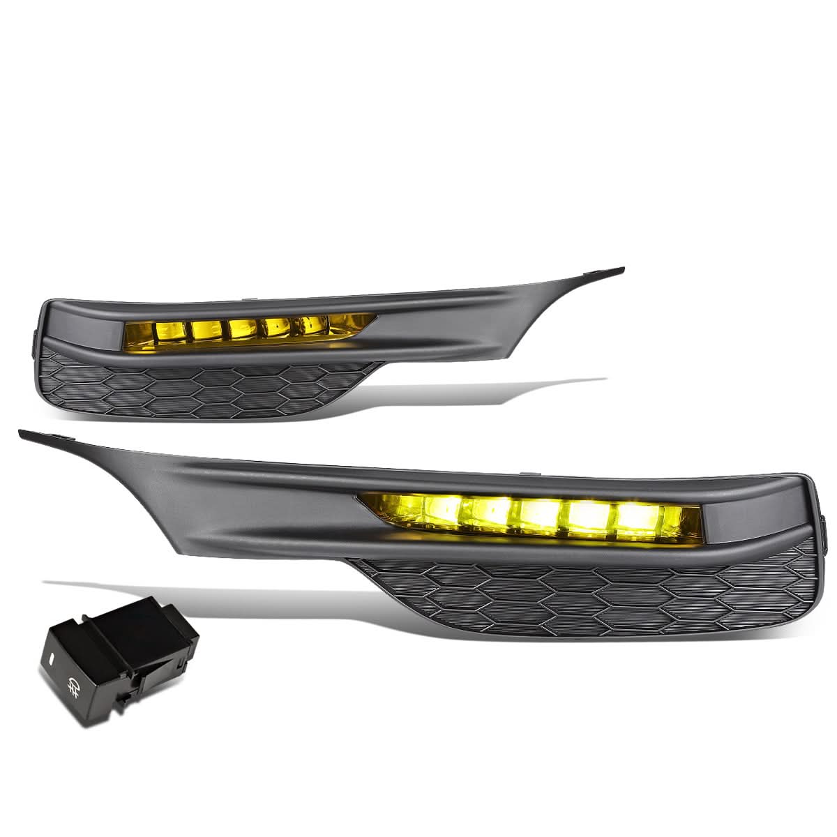2016-2017 Honda Accord High Powered LED Fog Lights with Switch & Bezel