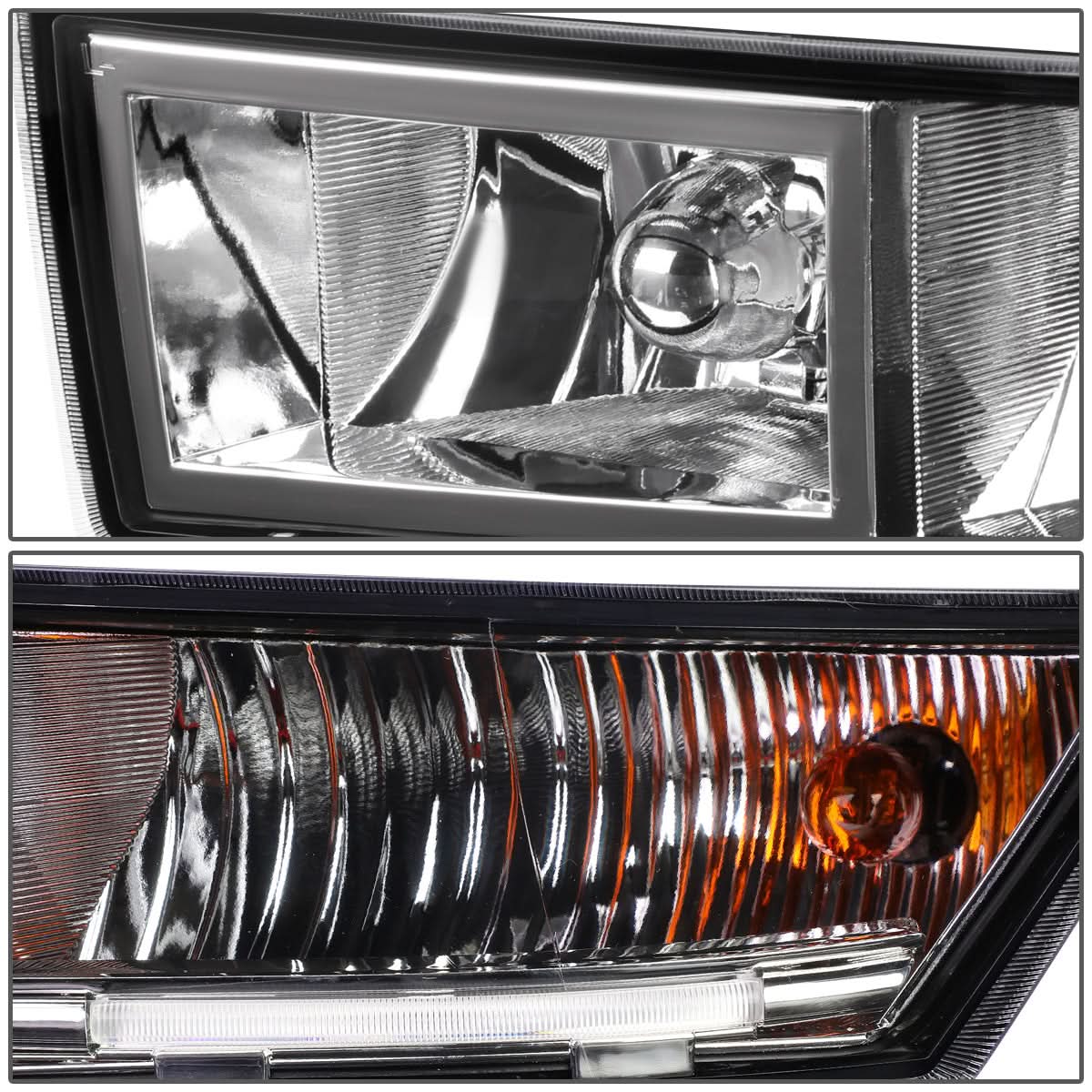 2007-2014 Cadillac Escalade Chrome Clear Fog Lights with Switch