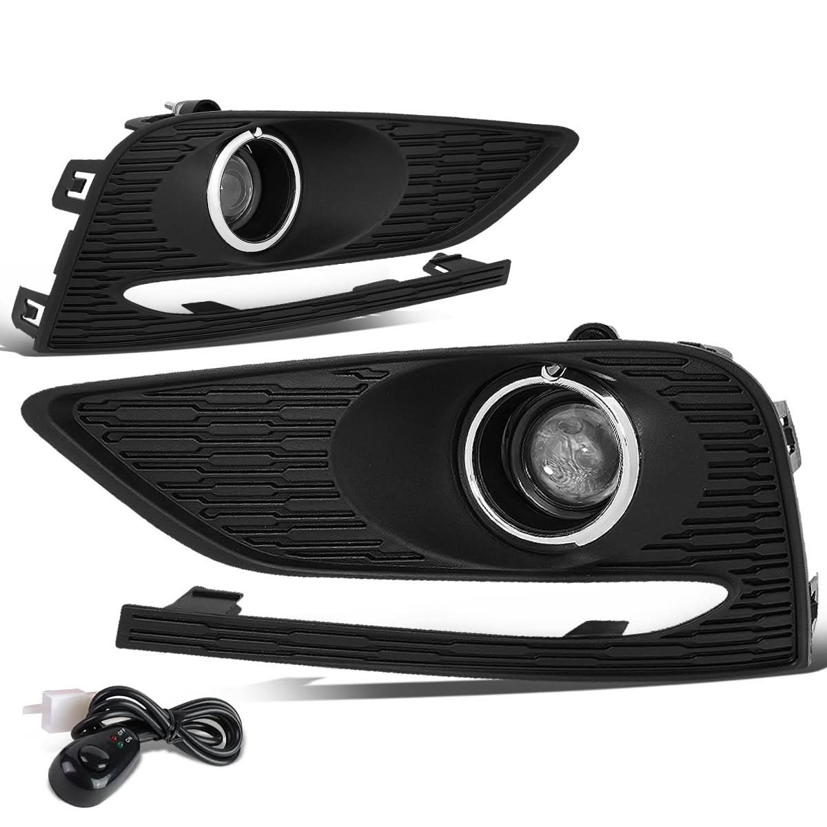2016-2018 Chevrolet Cruze Fog Lights with Switch & Bezel Chrome/Clear