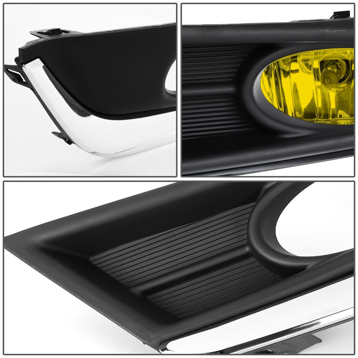 2017-2018 Honda CR-V Fog Lights with Chrome Trim Bezel - Amber