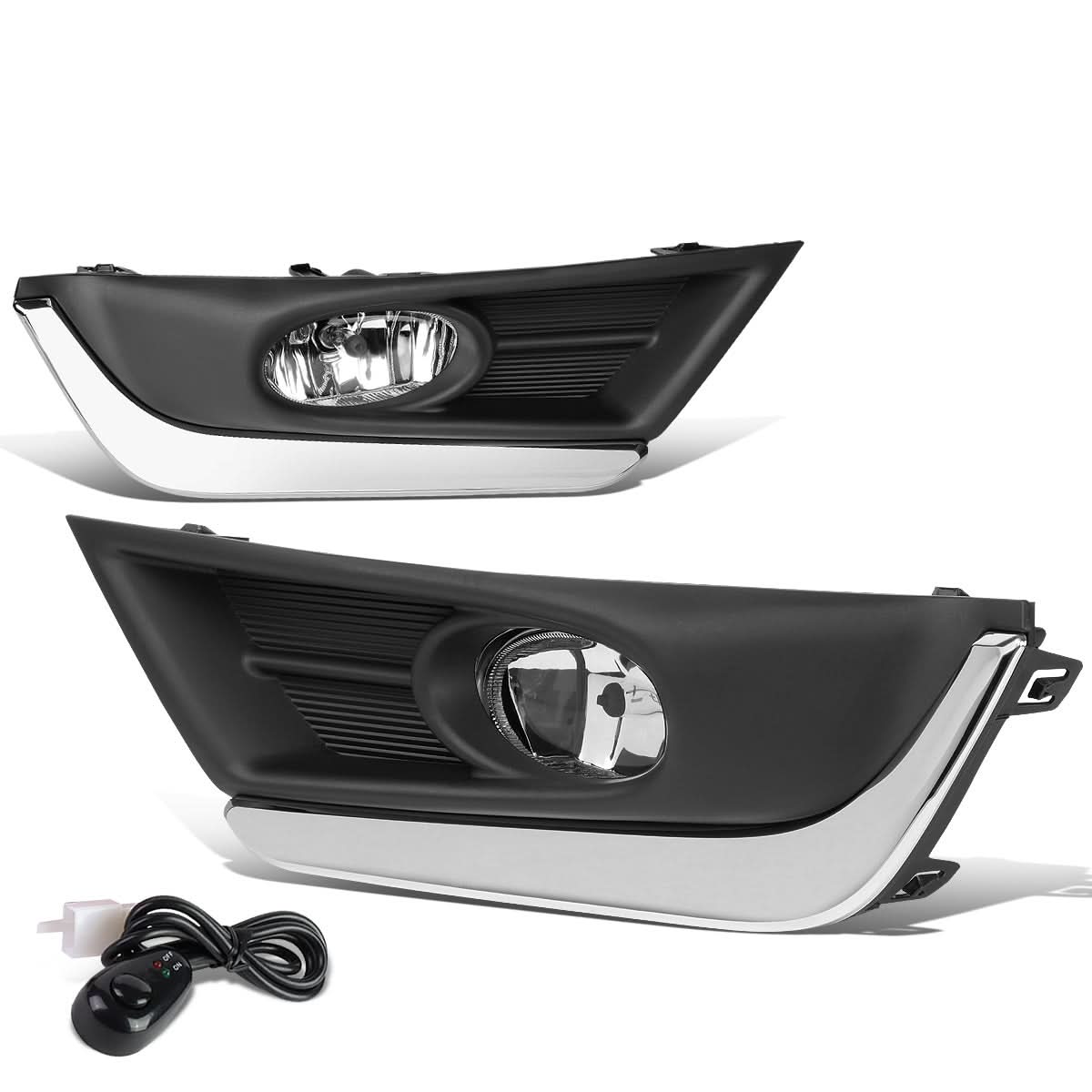 2017-2018 Honda CR-V Fog Lights with Chrome Trim Bezel