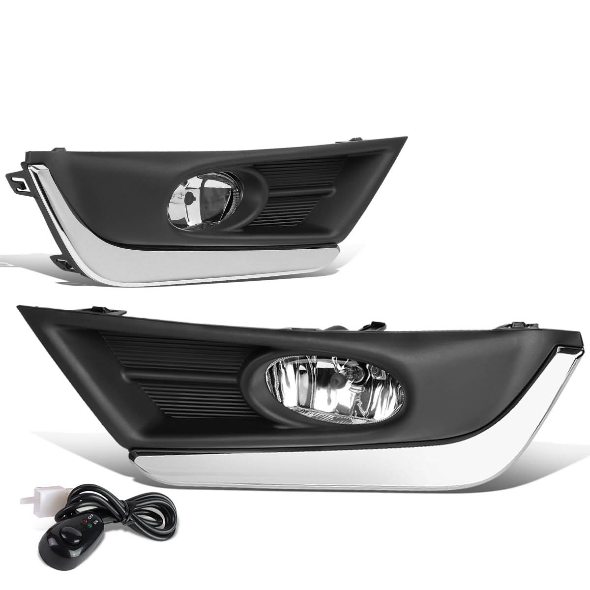 2017-2018 Honda CR-V Fog Lights with Chrome Trim Bezel