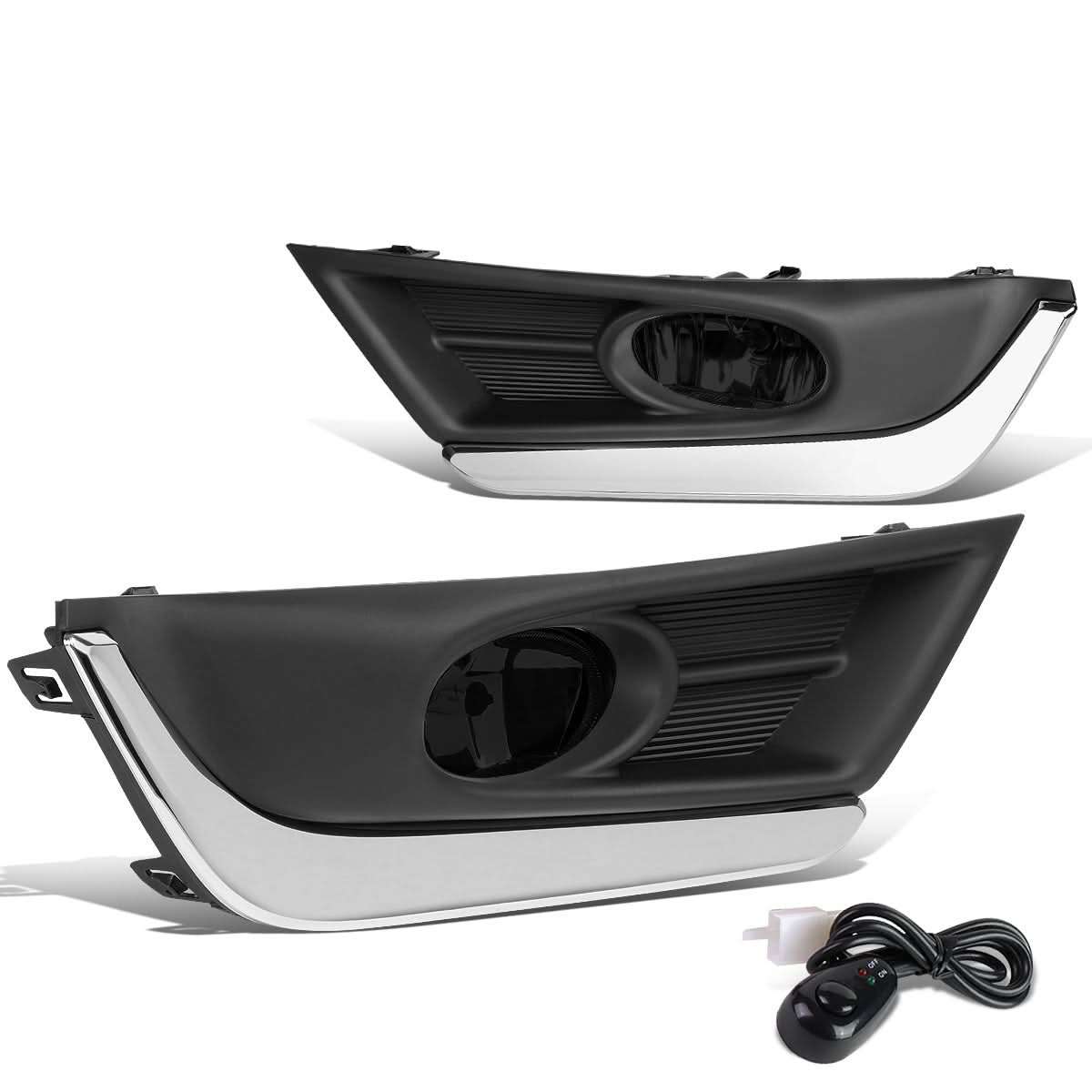 2017-2018 Honda CR-V Fog Lights with Chrome Trim Bezel - Smoke