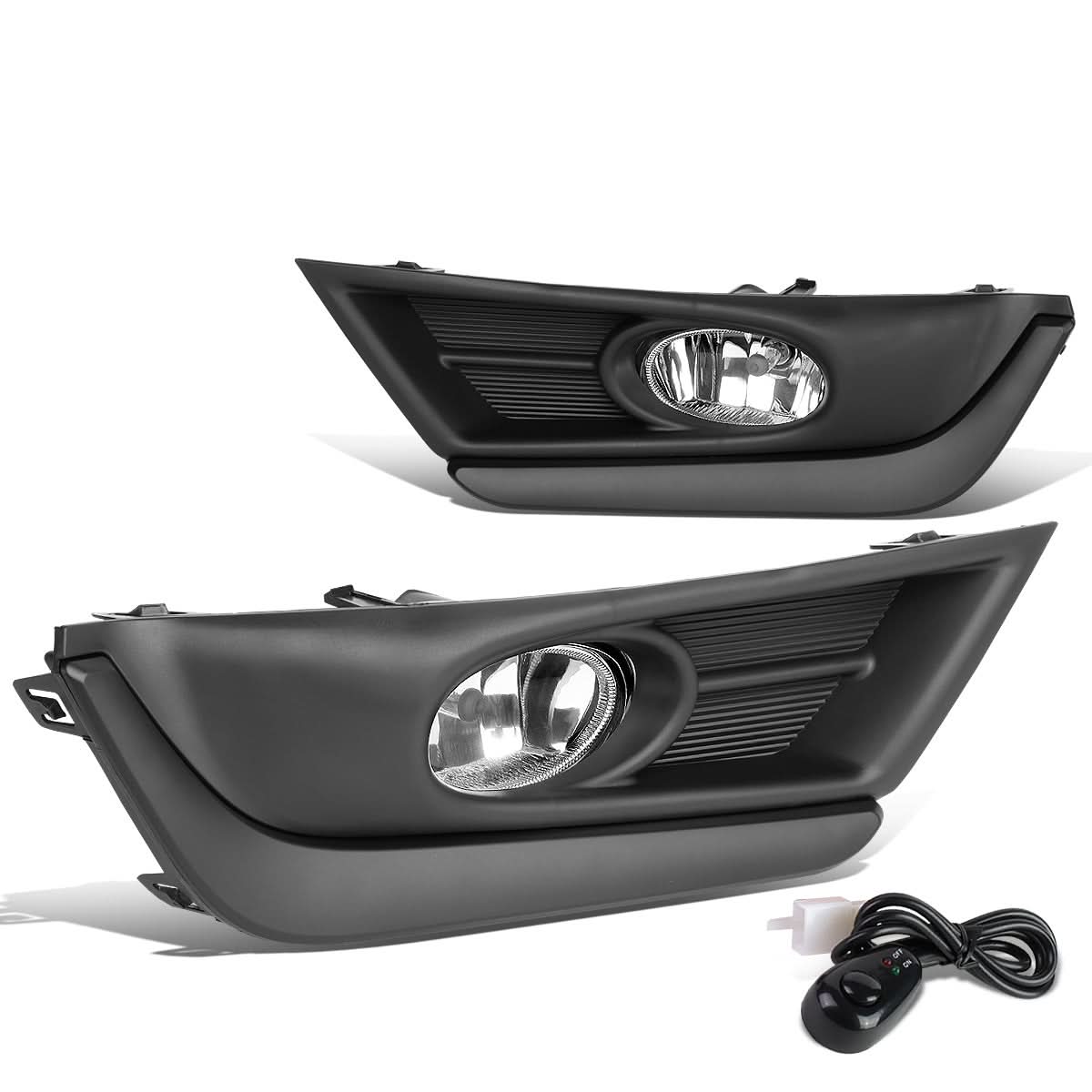 2017-2018 Honda CR-V Fog Lights w/ Black Trim Bezel Chrome Clear