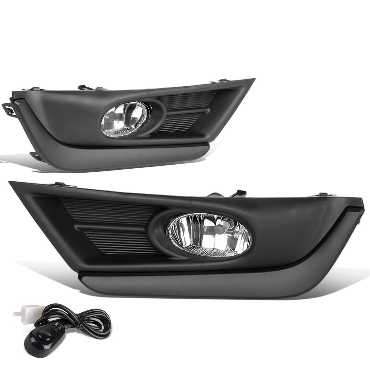 2017-2018 Honda CR-V Fog Lights w/ Black Trim Bezel Chrome Clear