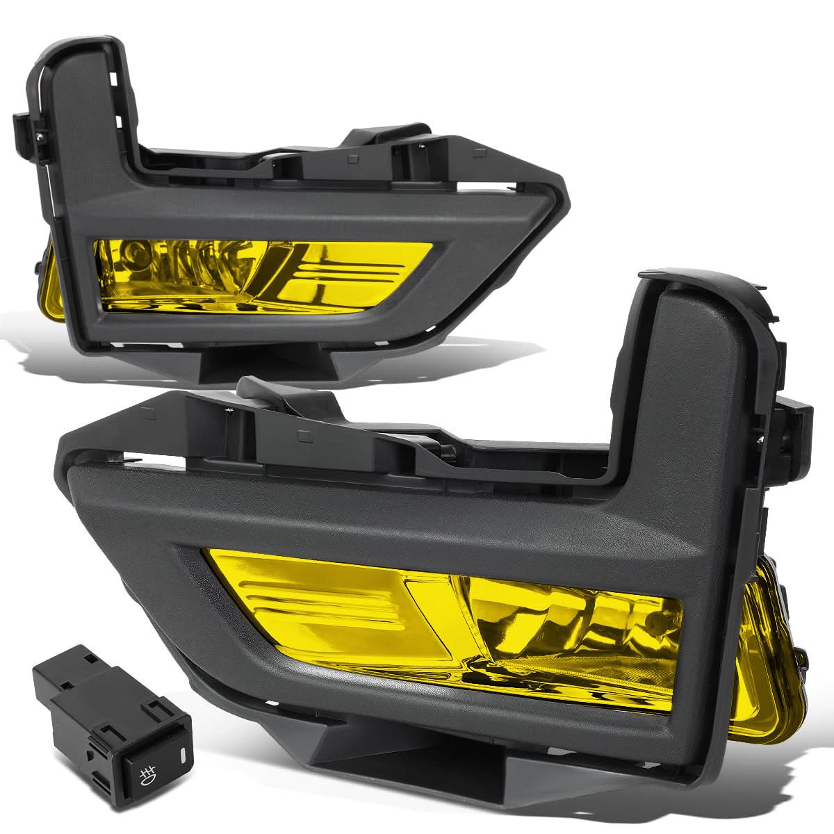 2017-2018 Nissan Rogue Fog Lights with Black Bezel - Amber