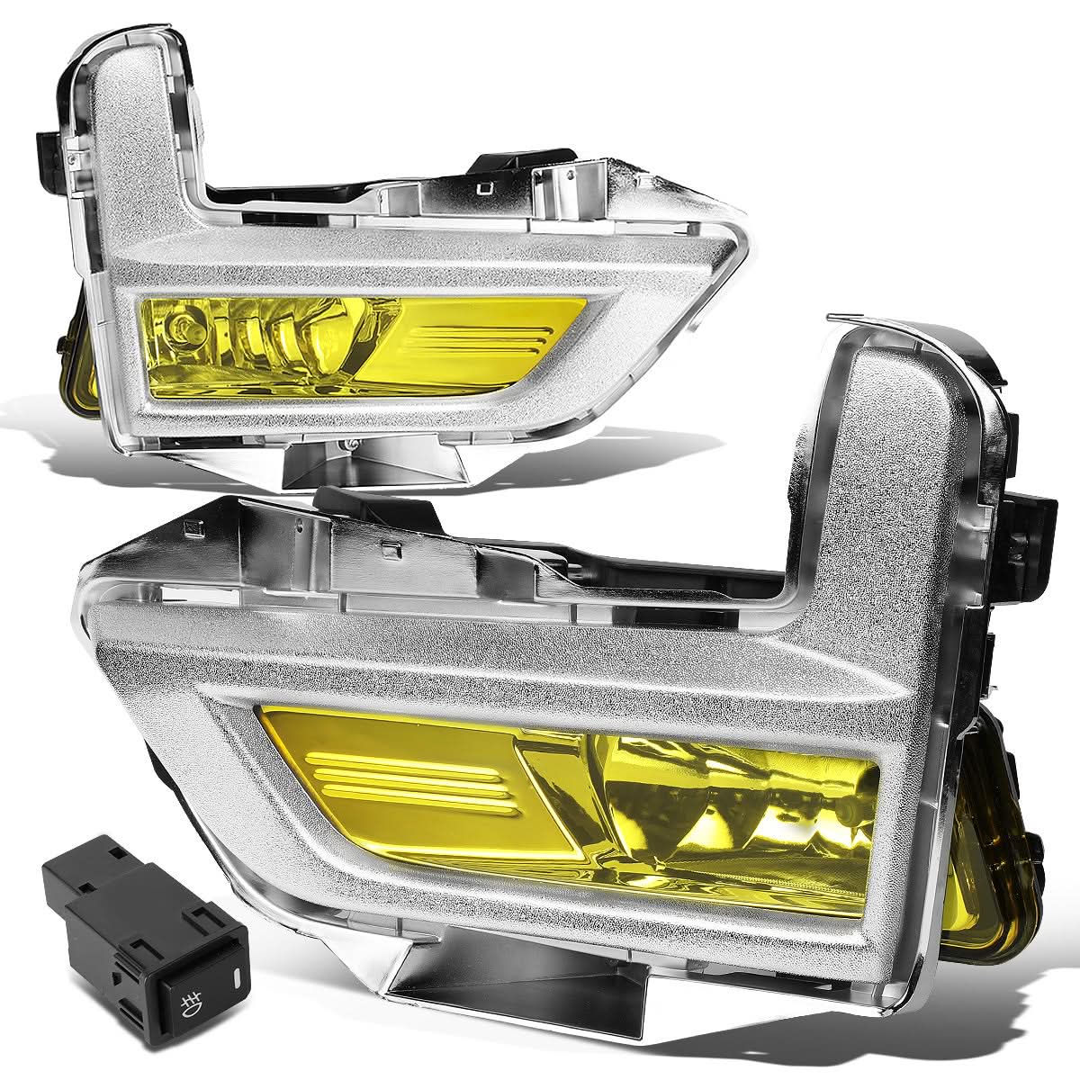 2017-2018 Nissan Rogue Fog Lights with Chrome Bezel - Amber
