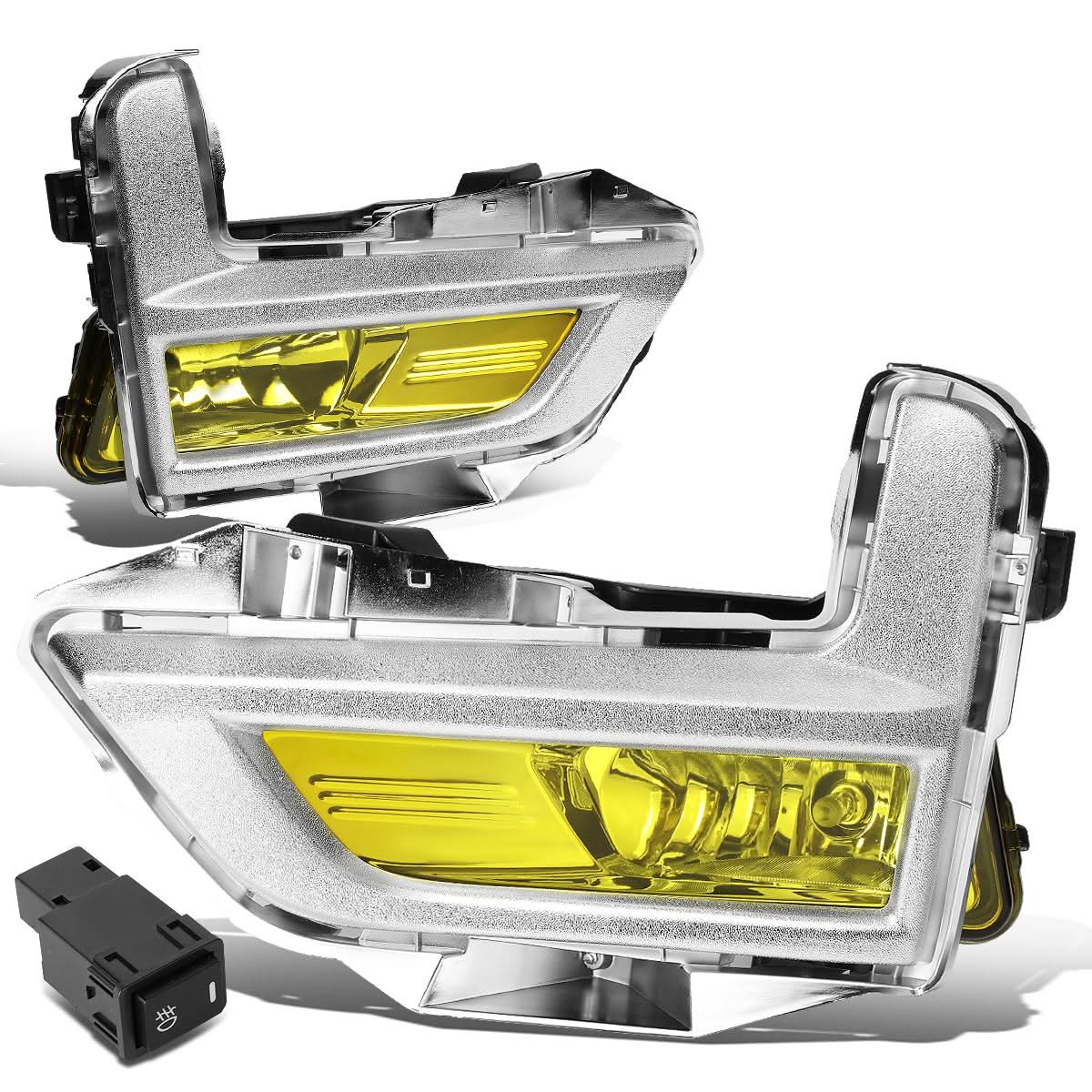 2017-2018 Nissan Rogue Fog Lights with Chrome Bezel - Amber