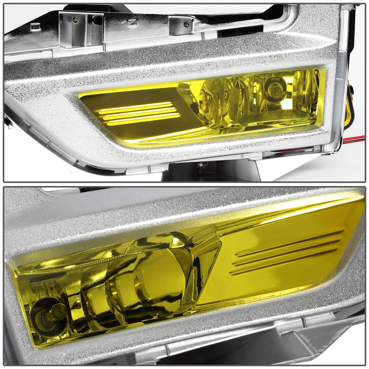 2017-2018 Nissan Rogue Fog Lights with Chrome Bezel - Amber