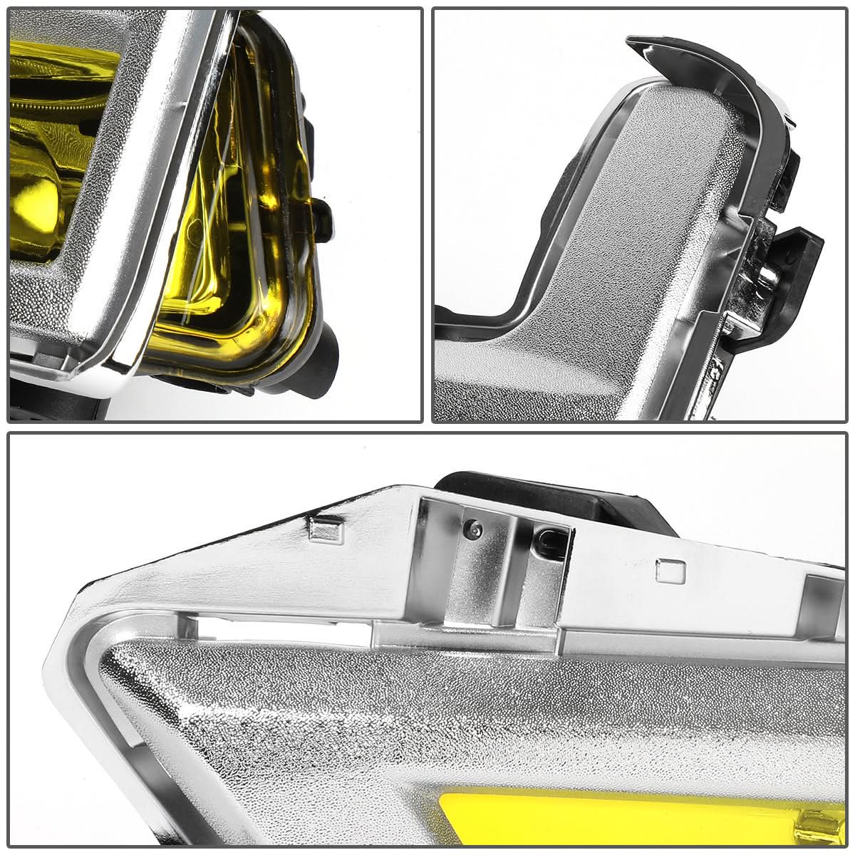 2017-2018 Nissan Rogue Fog Lights with Chrome Bezel - Amber