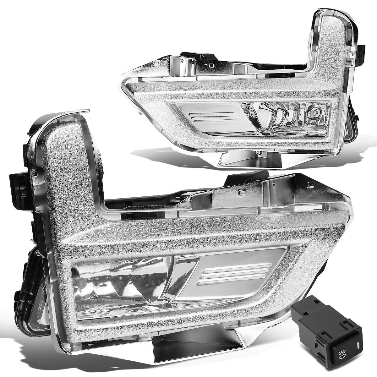 2017-2018 Nissan Rogue Fog Lights with Chrome Bezel