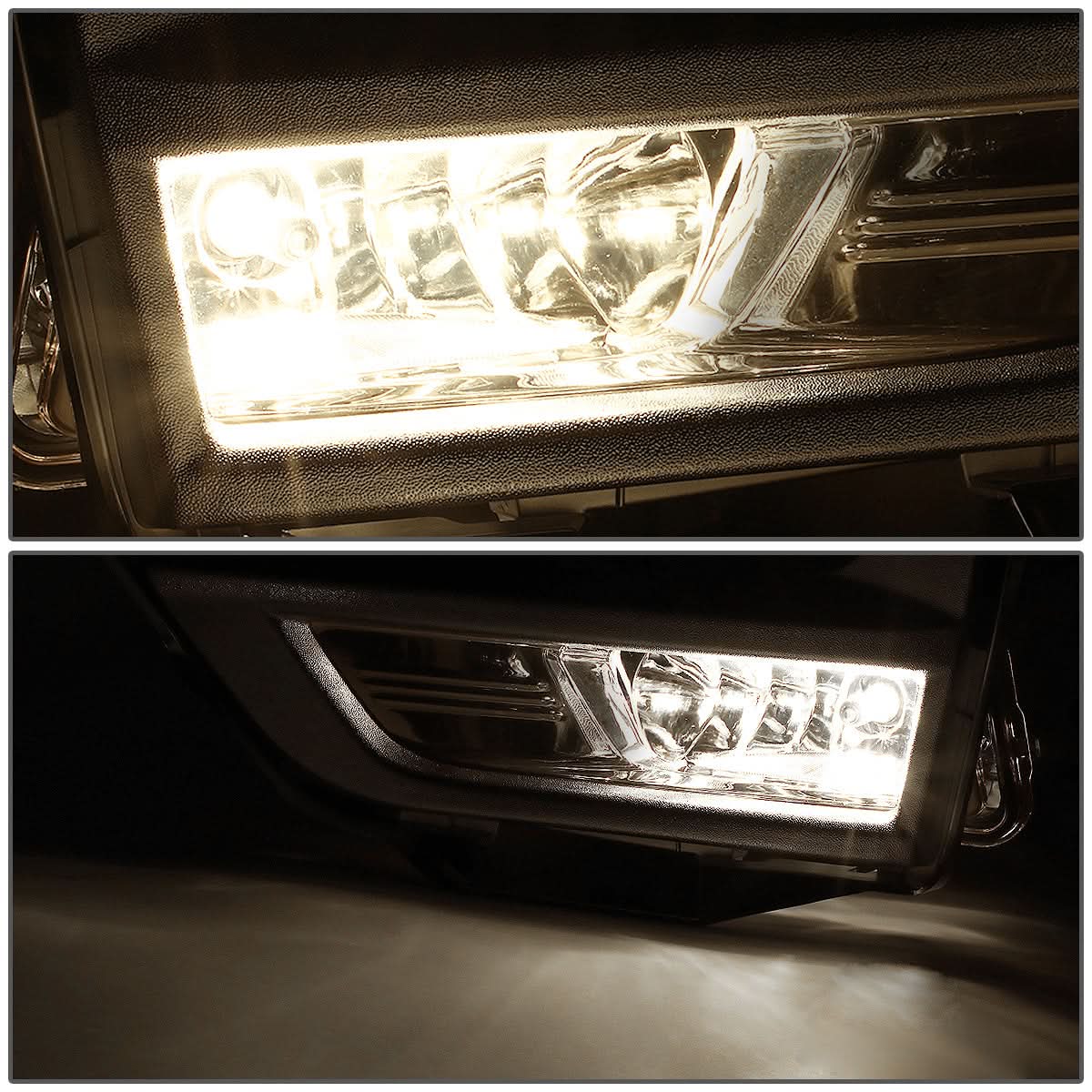 2017-2018 Nissan Rogue Smoke Fog Lights with Chrome Bezel