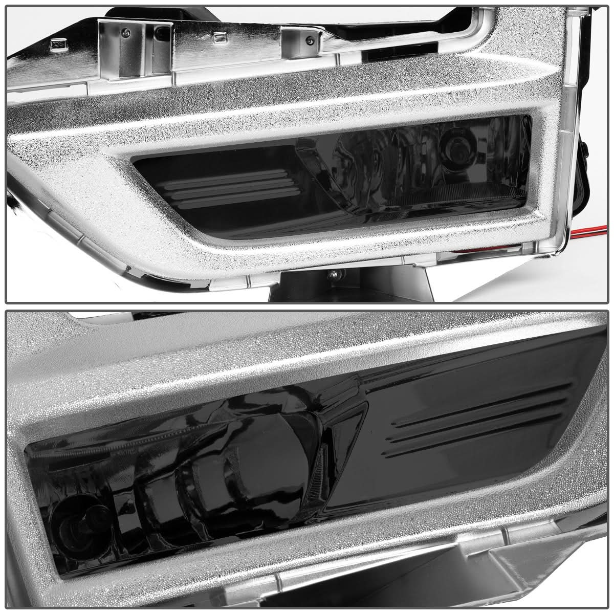 2017-2018 Nissan Rogue Smoke Fog Lights with Chrome Bezel