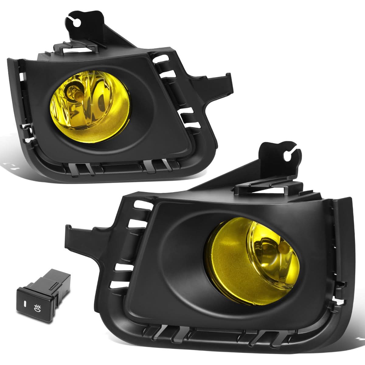 12-14 Toyota Prius C Amber Fog Lights with Switch & Bezel