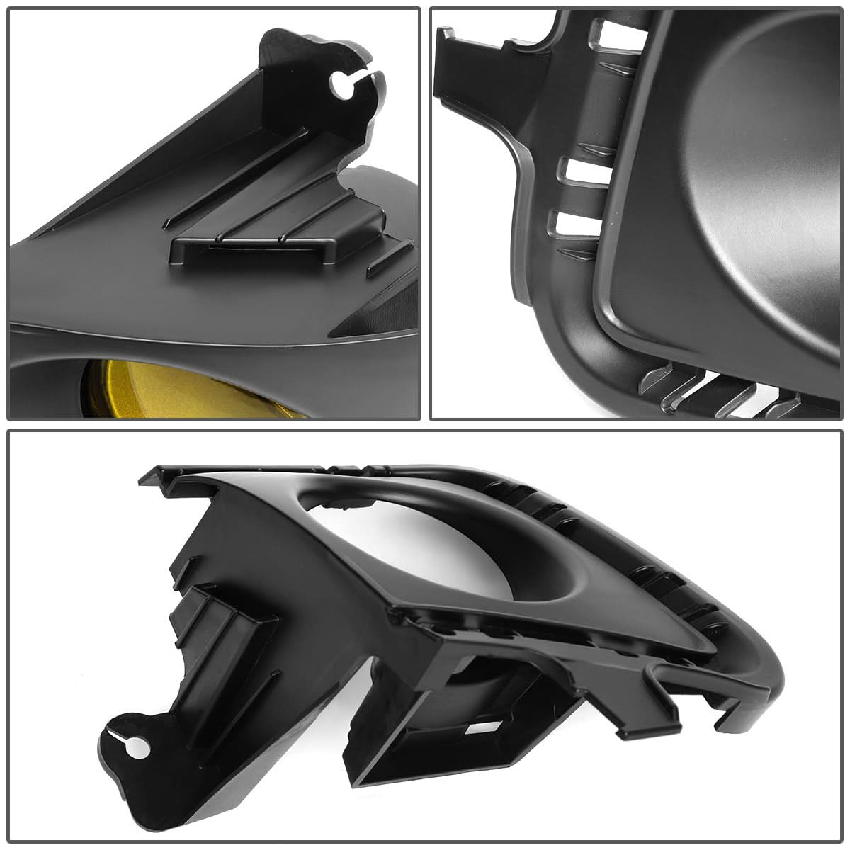 12-14 Toyota Prius C Amber Fog Lights with Switch & Bezel