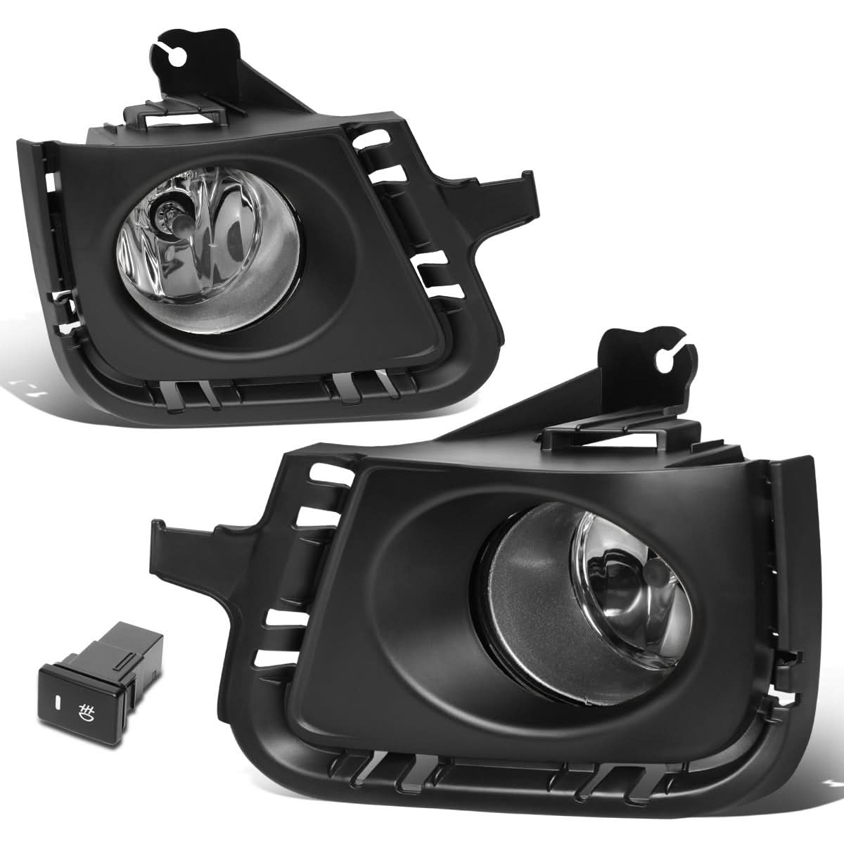 2012-2014 Toyota Prius C Fog Lights with Switch & Bezel Chrome/Clear
